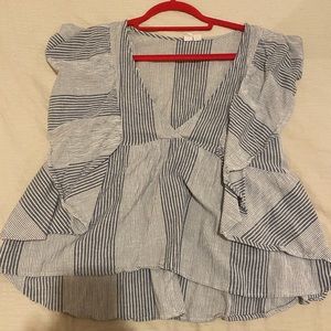 Mel rose market white and blue top size XL